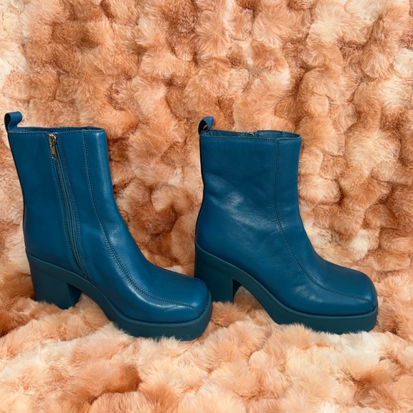 STEVEMADDEN HOPE TEAL LEATHER - Picture 2 of 4